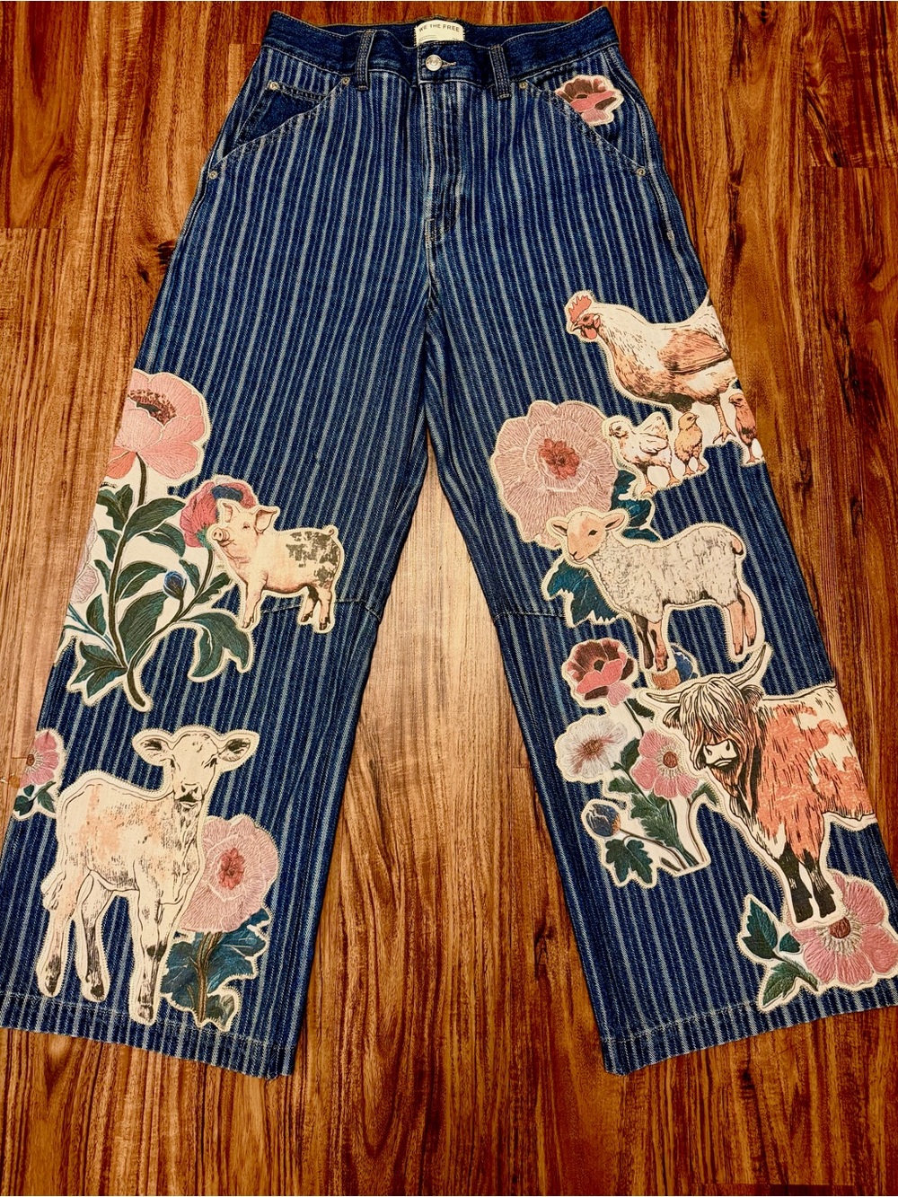 We the Free Farm to Peach wide-leg Jeans- NWOT